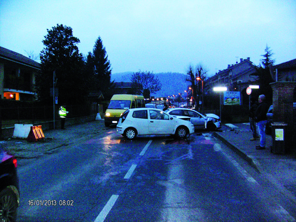 Le due auto coinvolte nell'incidente