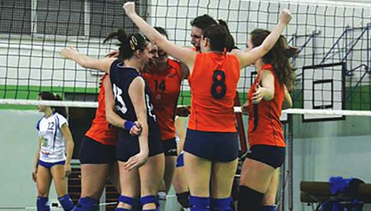 L'esultanza delle giocatrici de La Folgore