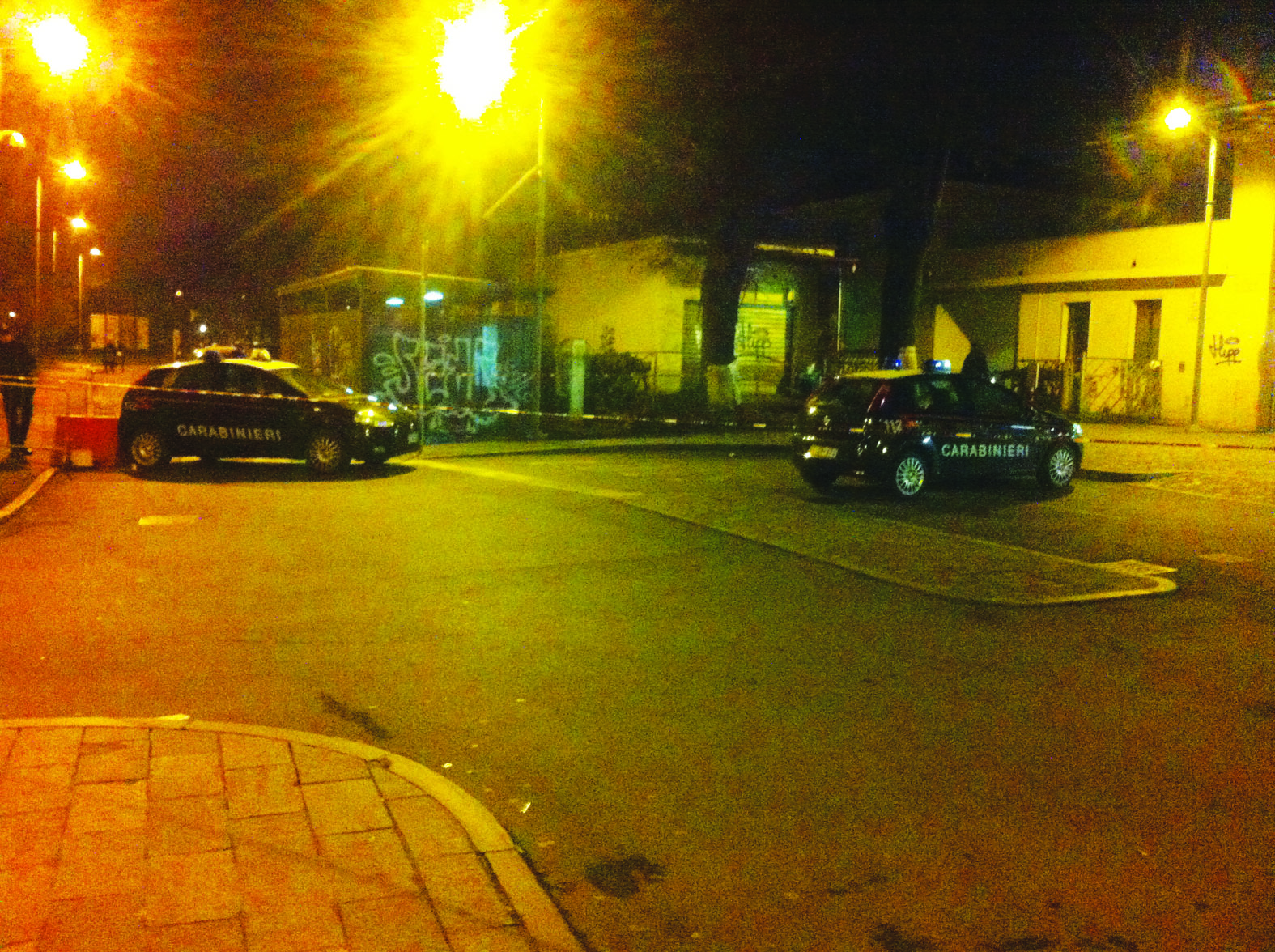 Le auto dei carabinieri