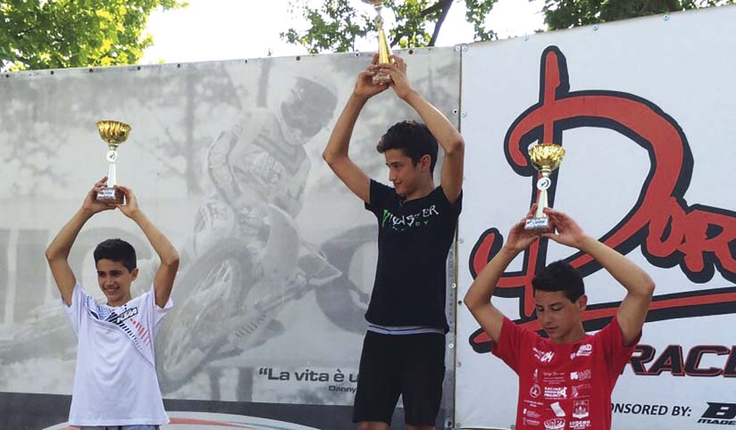 Edoardo Cagno sul podio di Dorno