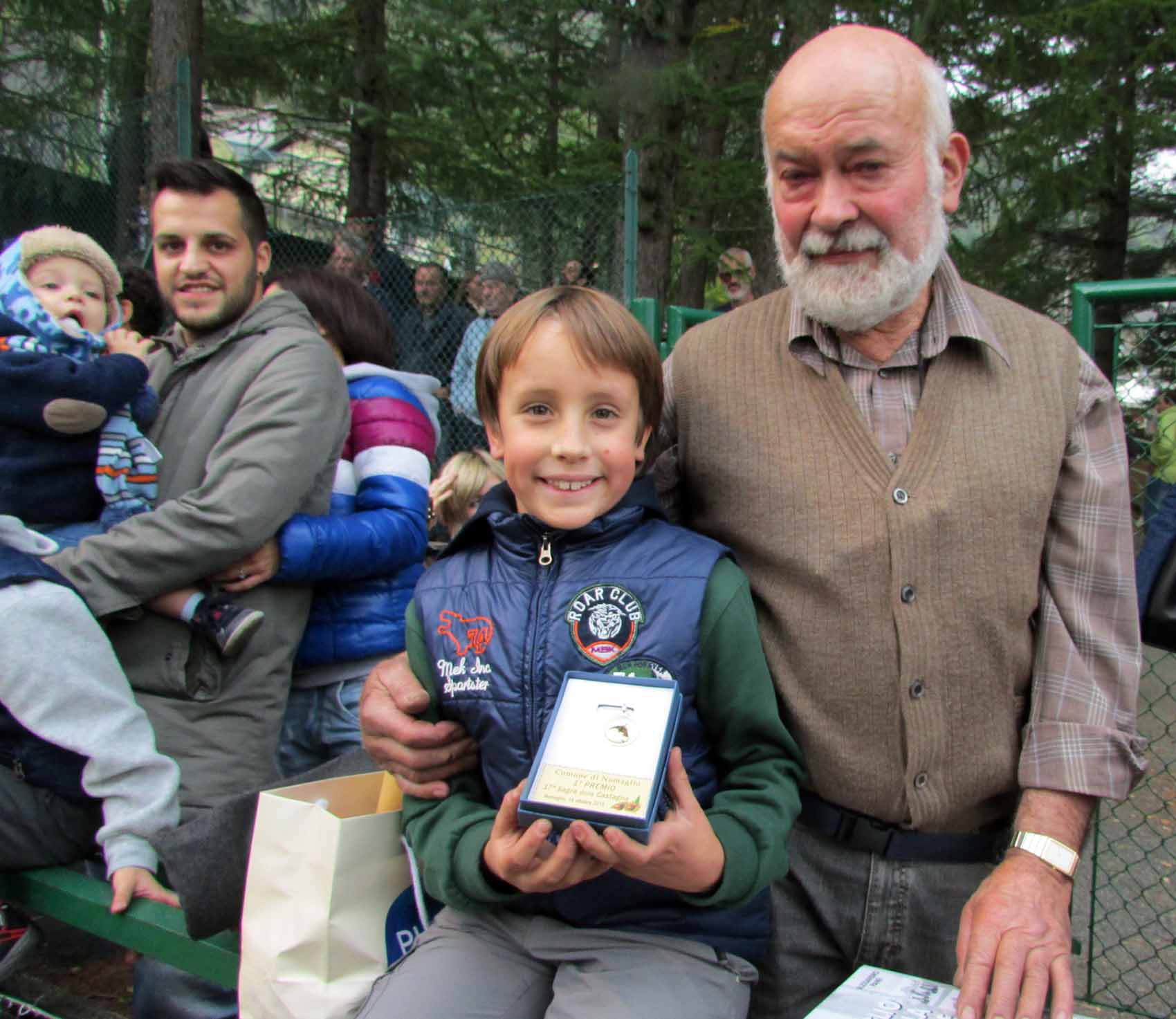 Premio Castagna d'Oro Mattia Marangon col nonno