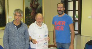 L'assessore Vanni Milani con Cristiano Cavaciuti, presidente di Con Altri Occhi, e il professor Antonio Rinaldis